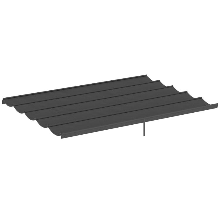 Toile de toit pour pergola tonnelle rétractable de 4 x 3 m - toile uniquement 350 x 260 cm gris foncé - 2