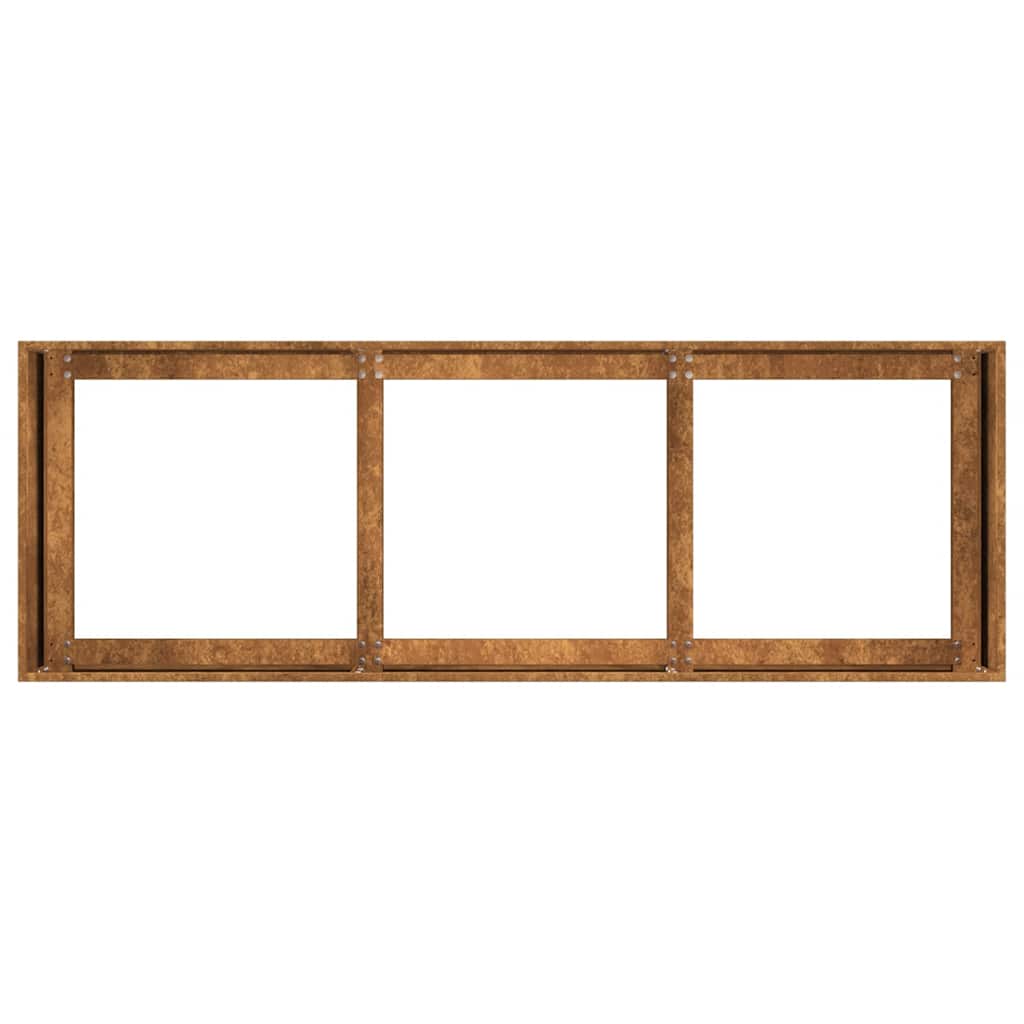 Jardinière，Pot de Fleurs rouillé 120x40x40 cm acier inoxydable CFW36152 - 6