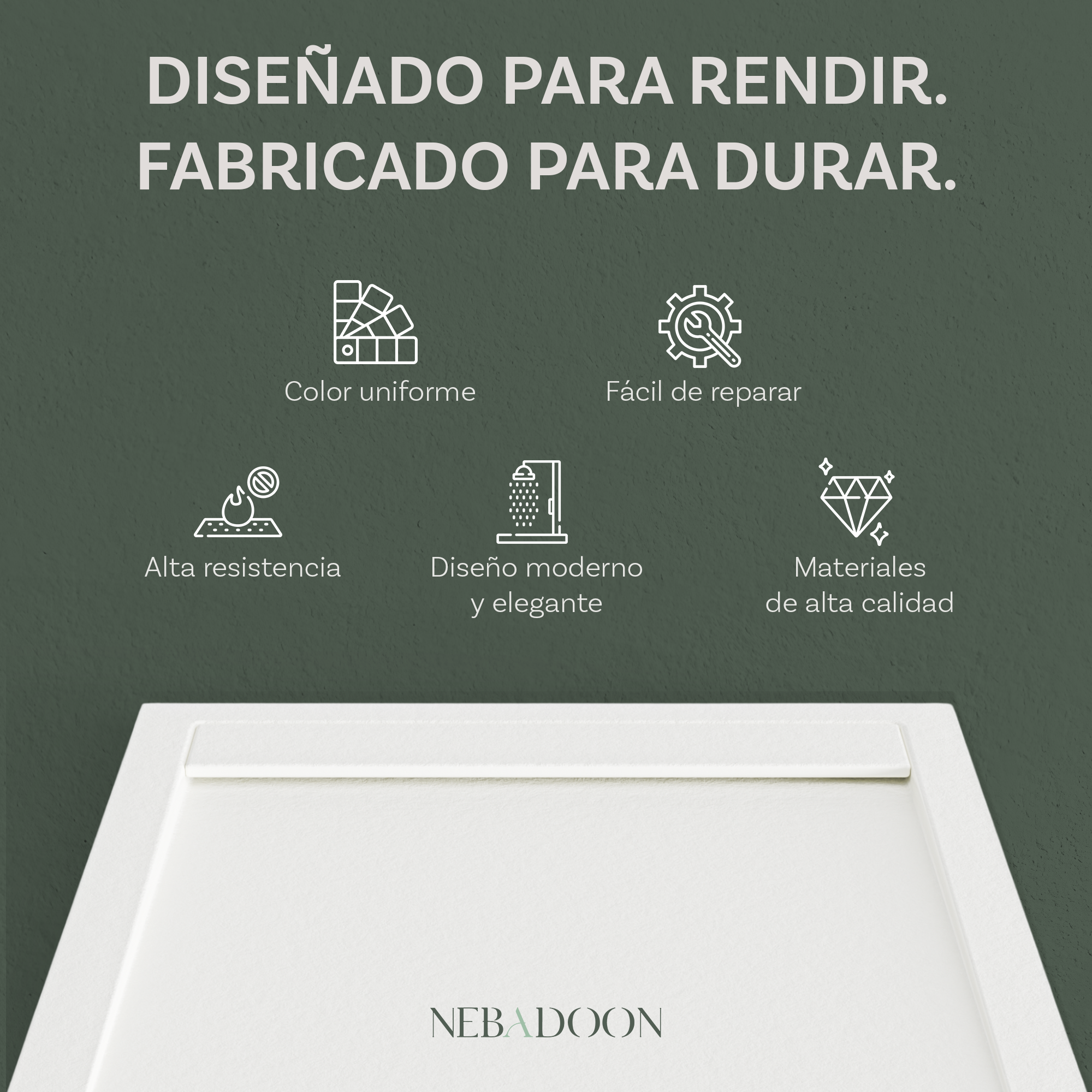 Plato de Ducha Modelo Venecia – Textura Pizarra y Extraplano – Blanco (RAL 9003) 90x140 cm – Incluye Válvula Desagüe y Rejilla - 5