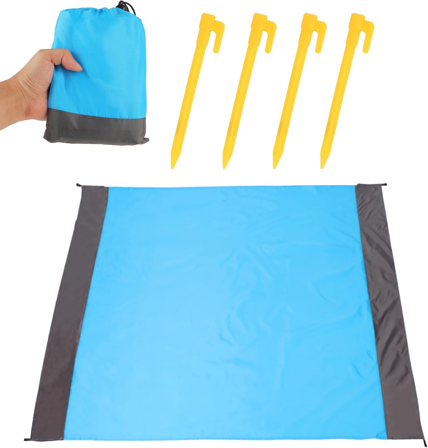 Tappetino Da Picnico Impermeabile 140x200cm - Coperta Spiaggia Multiuso Per Escursioni, Campeggio E Giornate Al Parco - Foto 2