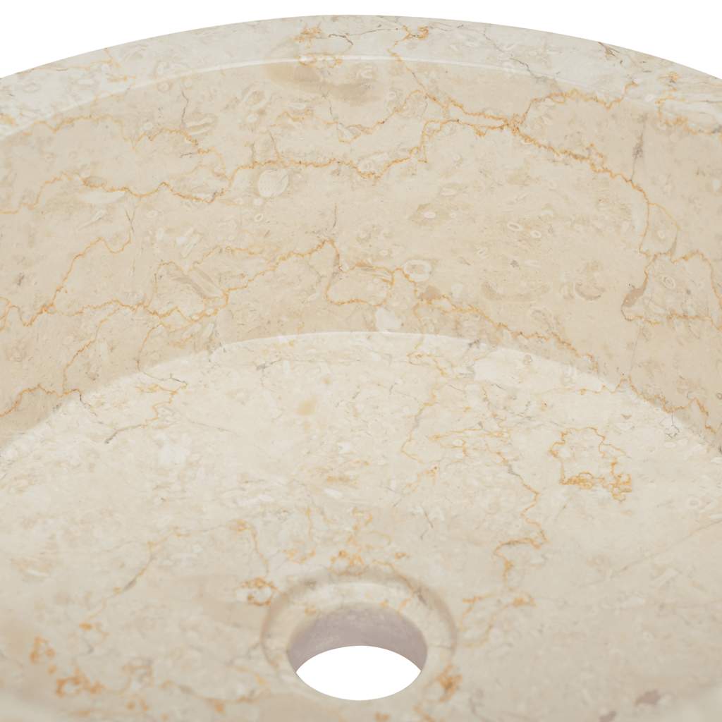 Lavabo Crème Ø40x15 cm Marbre - 8