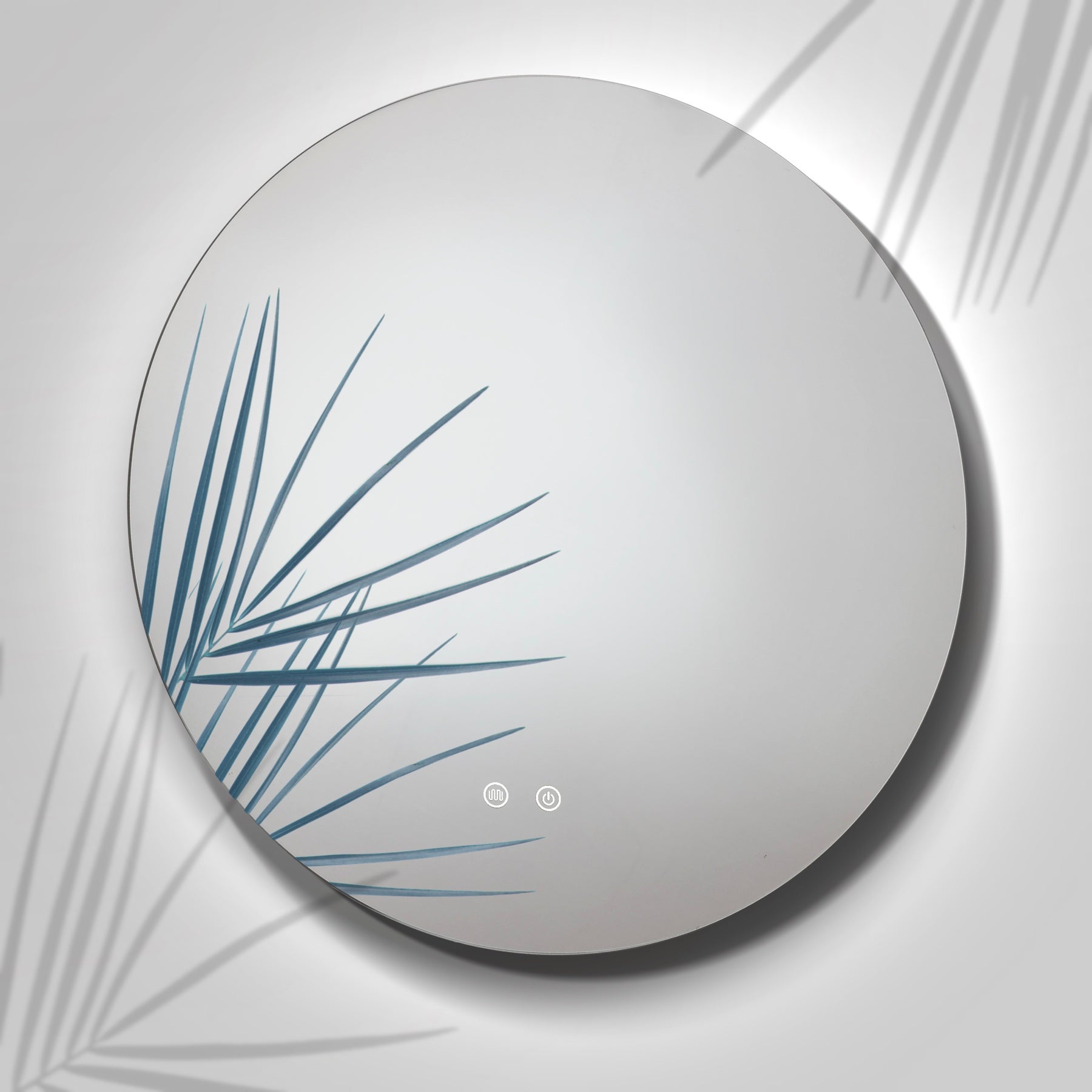 Feel Your Bath, Meuble de Salle de Bain PANTER Blanc 100 cm, 2 Tiroirs, Vasque Céramique Intégrée et Miroir Rond LED - 5