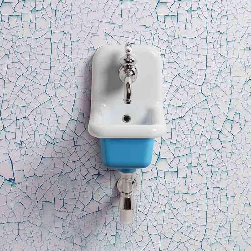 Lavabo École en Céramique émaillée - 26 cm True Colors - Bleu (Azzurro 5012) - 2