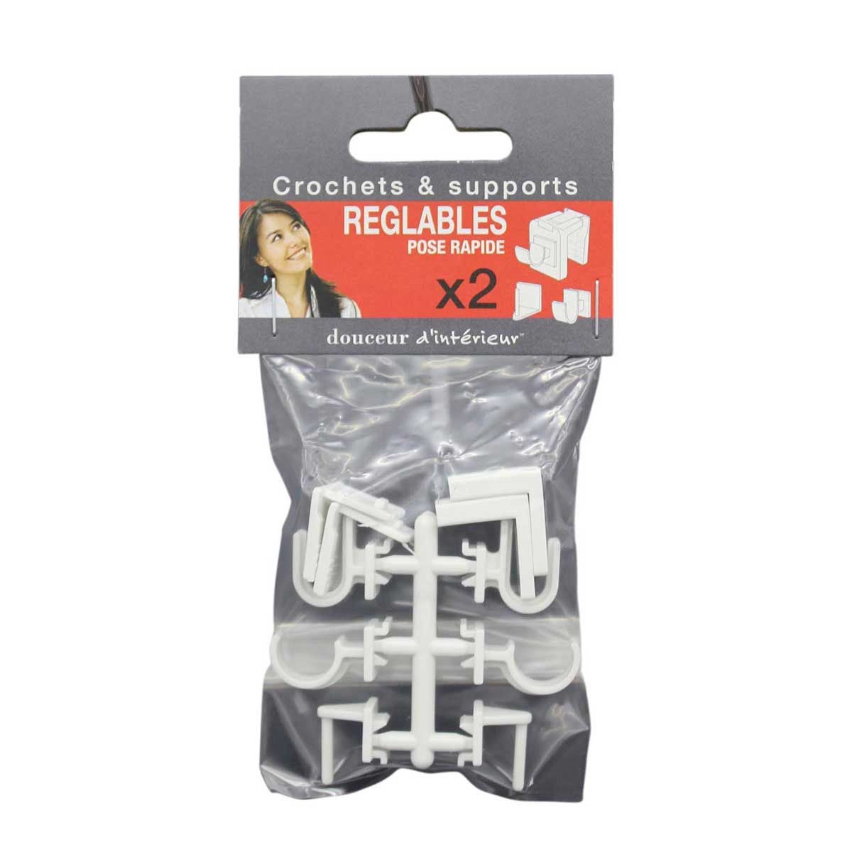 Lot de 2 Crochets & Supports 