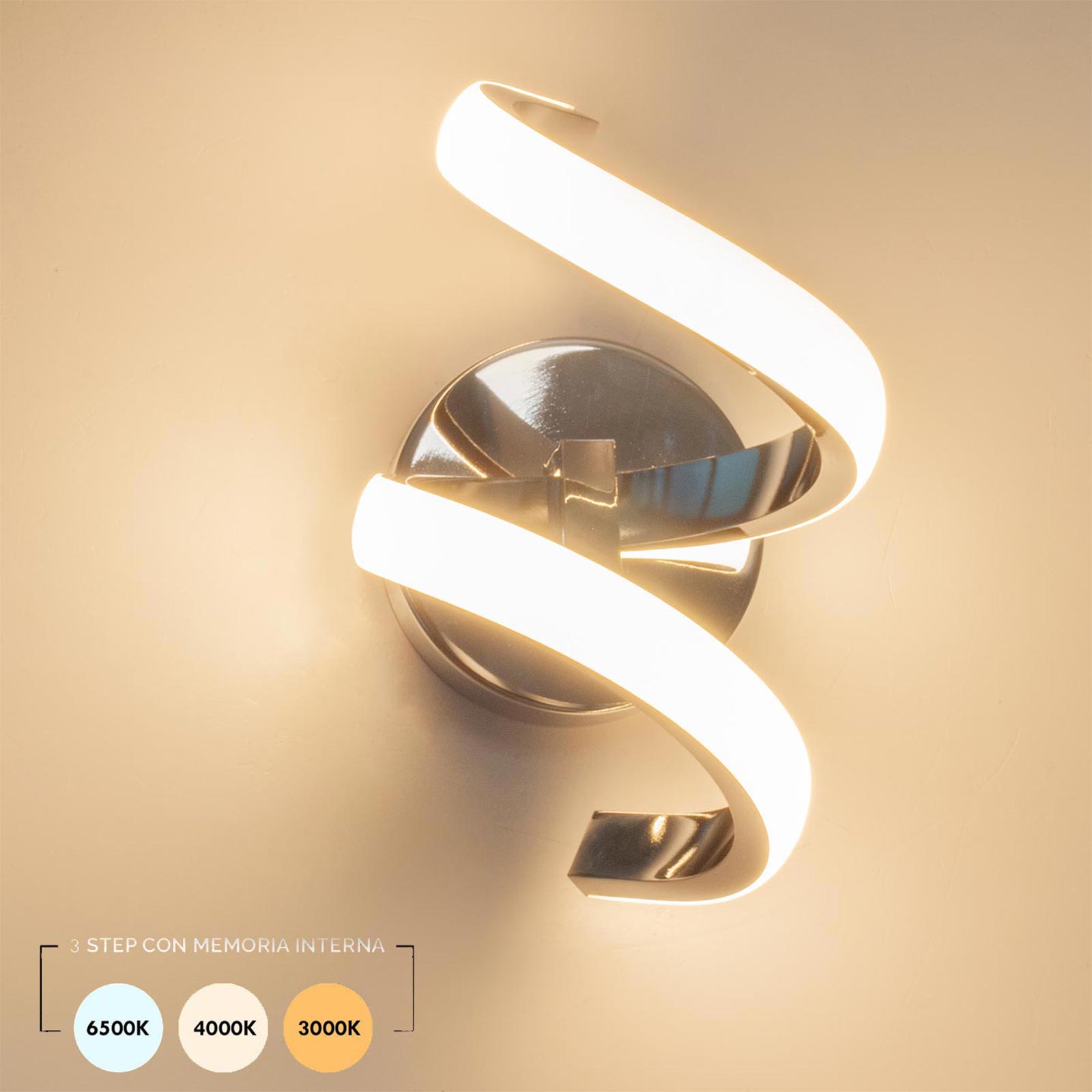Moderno Applique da Parete, 22W LED Lampada a Muro 2500 Lumen, Applique