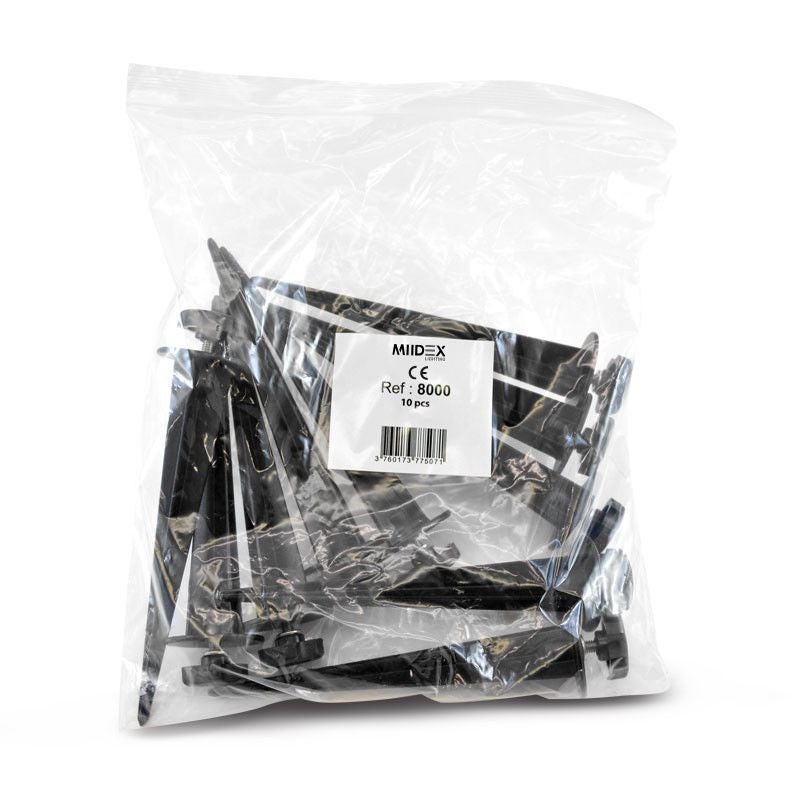 Piquet Fixation Projecteur LED - Aluminium Noir - Lot de 10 - Résistant - 2