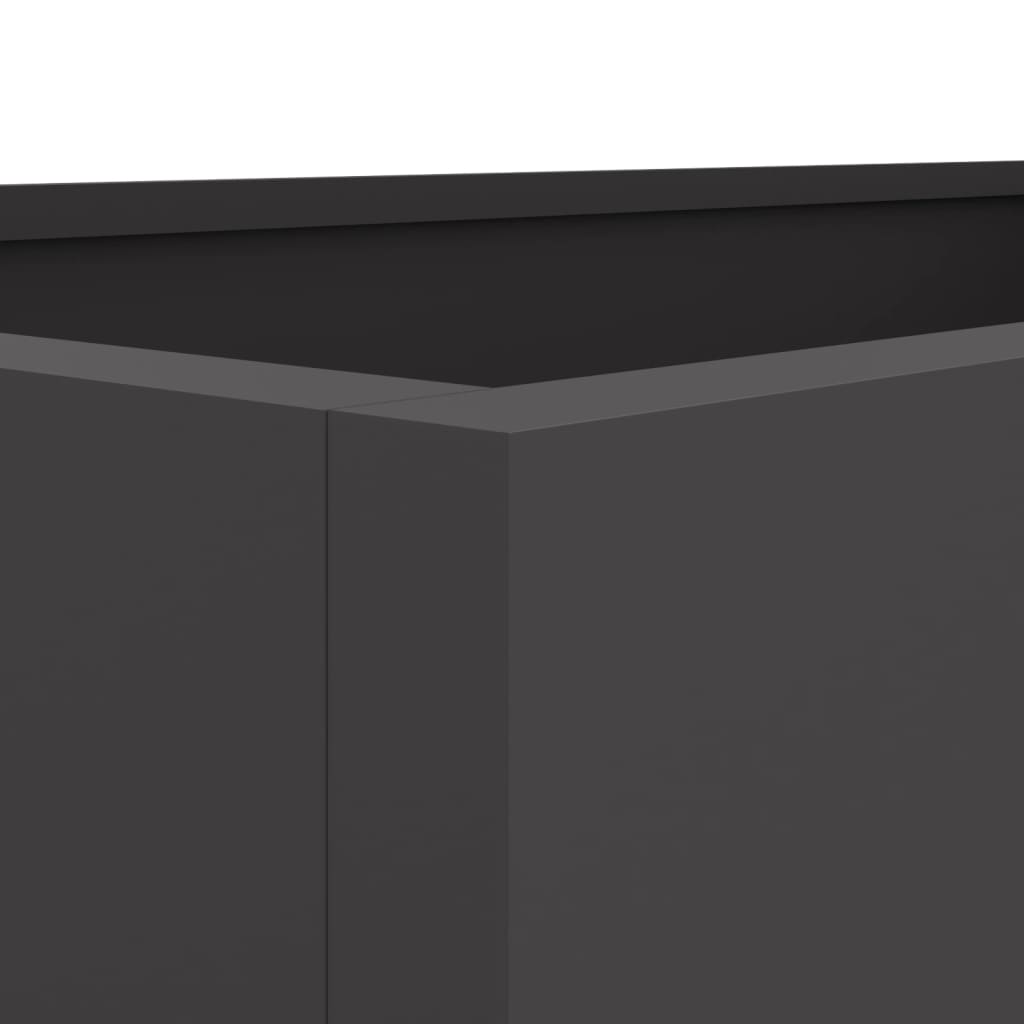 vidaXL Jardinière noir 62x30x29 cm acier - 7