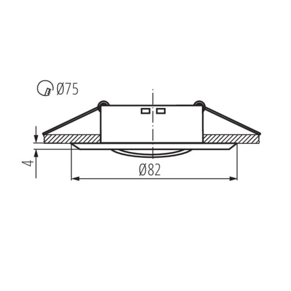Oprawa sufitowa wpuszczana Bask chromowana 1xGX5.3x50W okrągła ruchoma IP20 wym: 8 x 8 cm aluminium Kanlux - 3