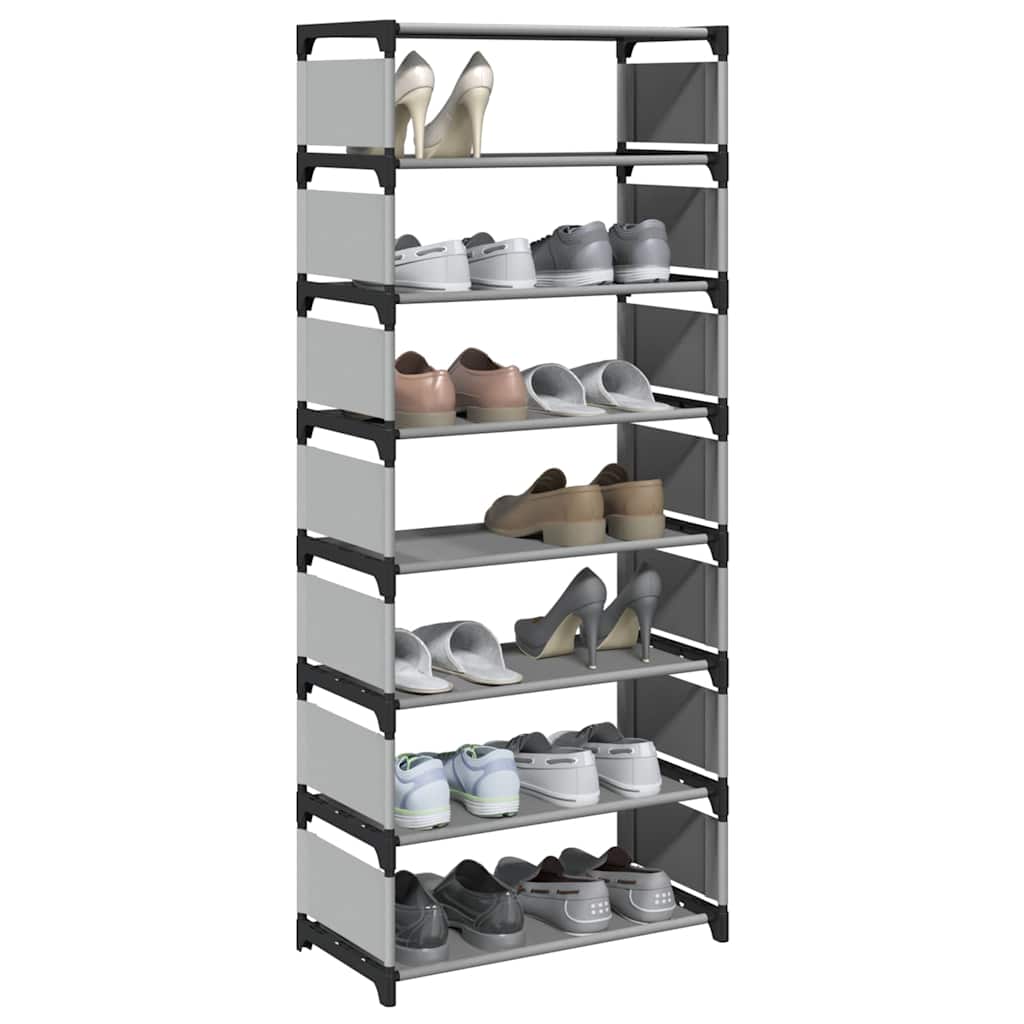 Stojak na buty 8-poziomowy Szary 54x28x124cm Tkanina włókninowa vidaXL