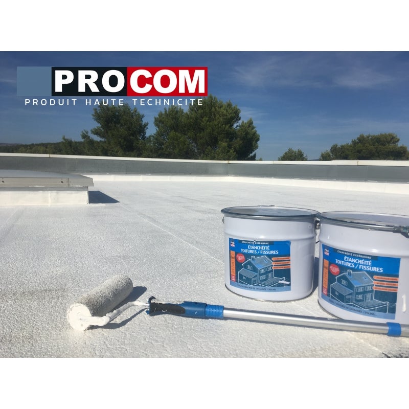 Peinture, résine d'étanchéité toiture, réparation tuiles, fissures, anti-fuites - 0.75 litres-Gris Ardoise - 4