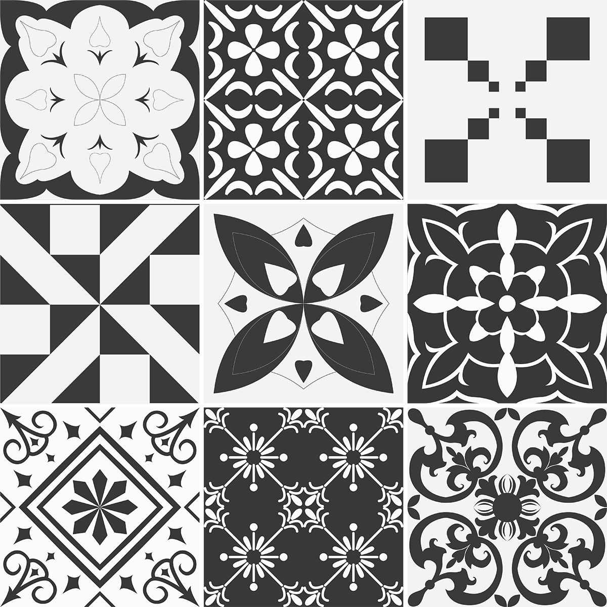 9 adesivi piastrelle azulejos agustino - Sticker adesivo - adesivi murali - 9stickers20x20cm - 2