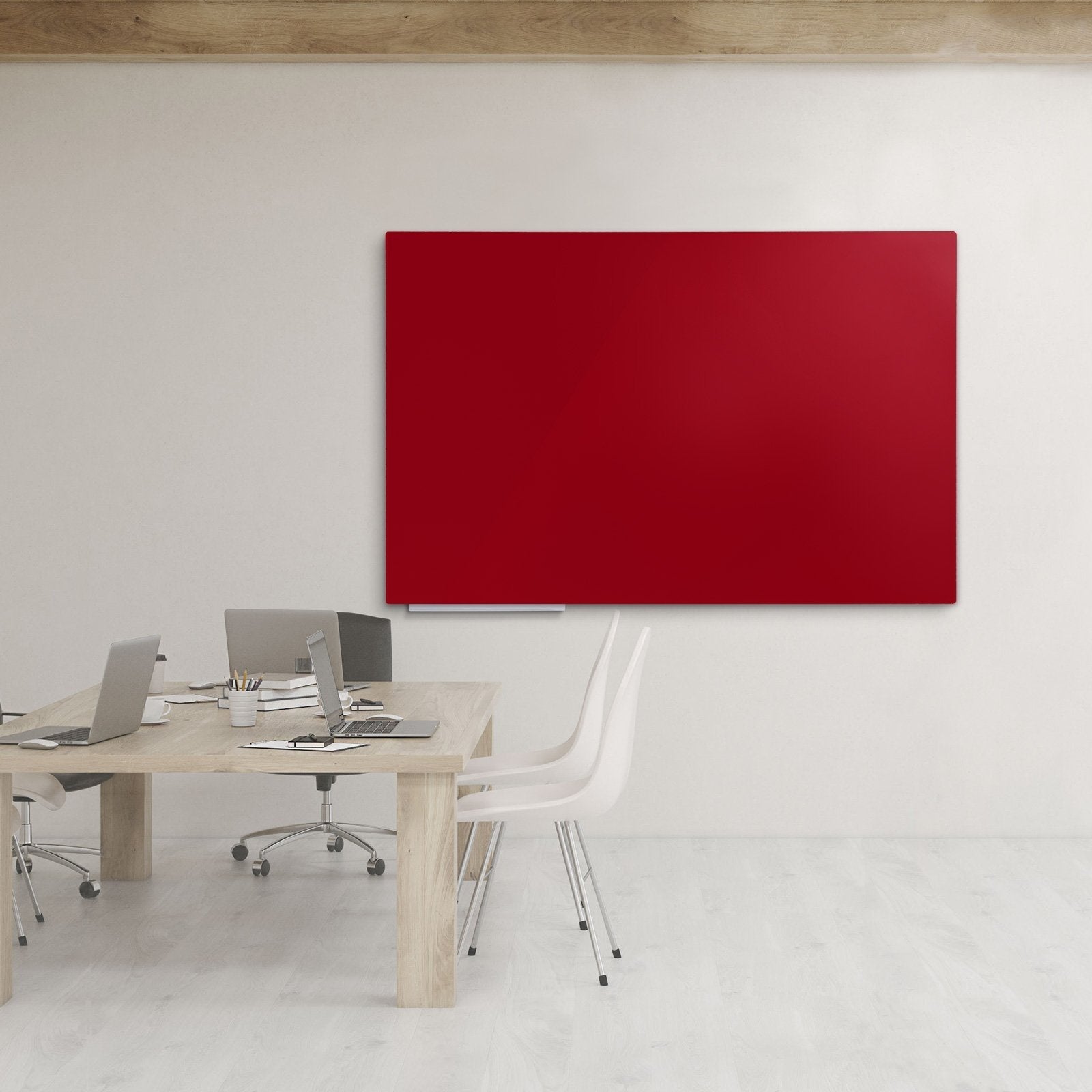 Tableau magnétique en verre Rouge 65 x 100 cm - 4