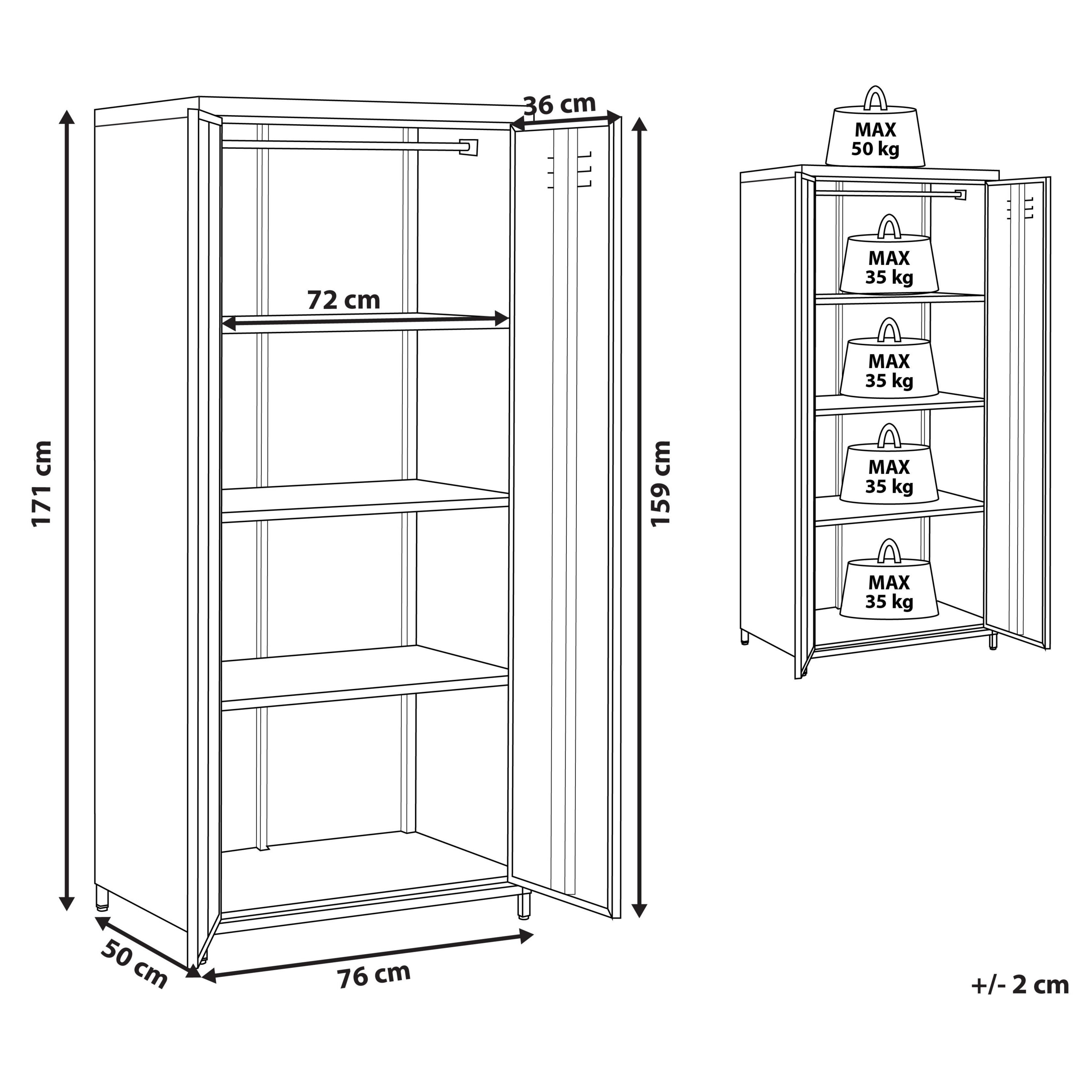 Armadietto da ufficio VARNA Metallo Grigio scuro - 3
