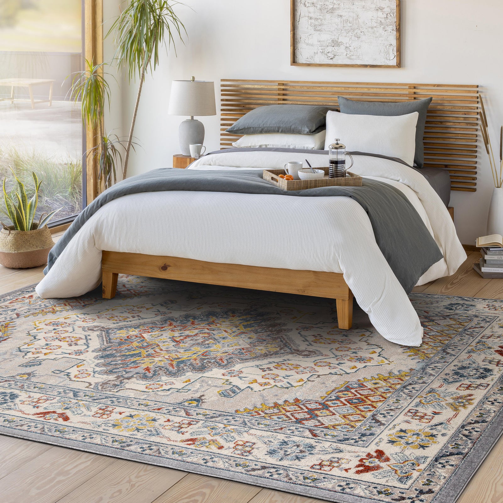 LIVABLISS Tapete Vintage Oriental Multicolorido/Cinza 200x275 cm Jade - 8