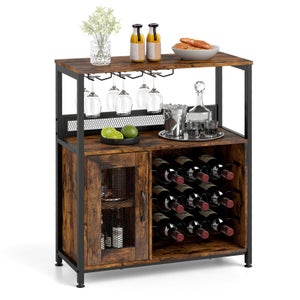 Porte-Verres Suspendu - Support de Verre à Vin avec 6 Rails pour 12-18 Verres, 60 x 22,5 x 5,5cm A9 - Maison