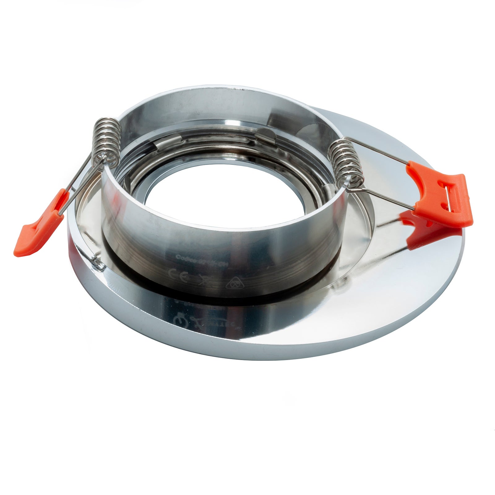 Support de plafonnier argent chrome moderne encastré 65mm plafonnier LED GU10 GU5.3 SILVER - 3