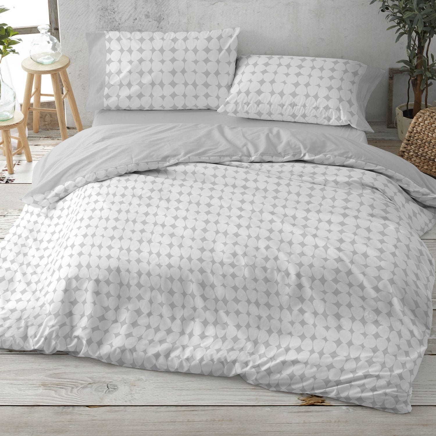 Juego de funda nórdica Burrito Blanco diseño 139 50% Algodón- 50