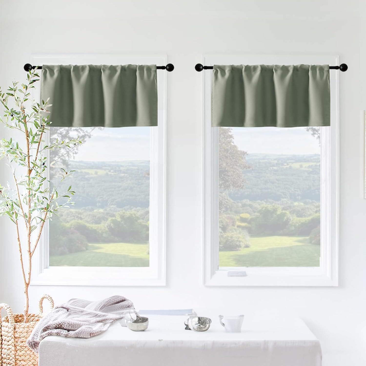 Mantovana In Voile Azzurro - Poliestere, 600x140 Cm, Lavabile A 40&deg;C