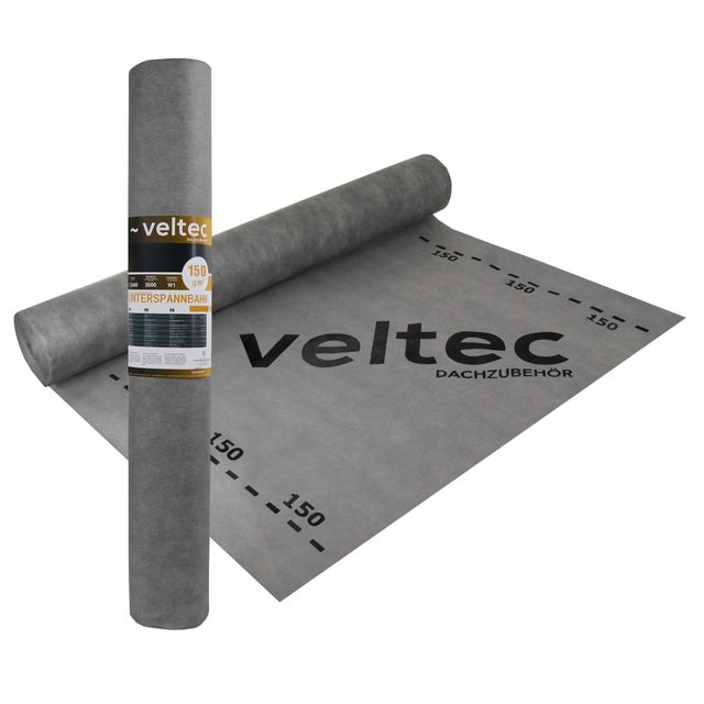 Ecran de sous-toiture respirant PAROTEC VELTEC 150, 50m x 1.5m, 150g/m²