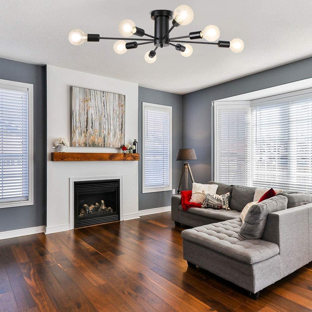 Lampadario Retrò Design Moderno | Regolabile In Altezza Con Cappello In Tessuto - Foto 5