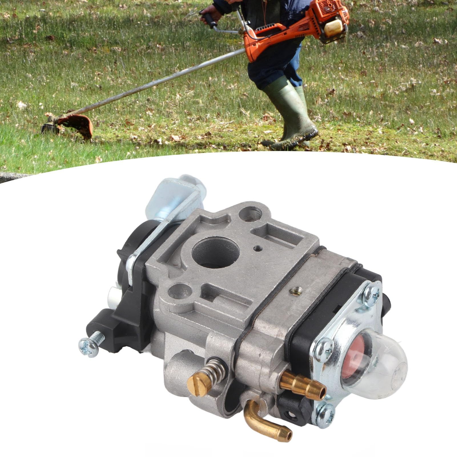 Carburatore Per Motosega 33CC 36CC | Sostituzione Per Tagliasiepi E Tosaerba | Alta Durezza E Resistenza - Foto 11