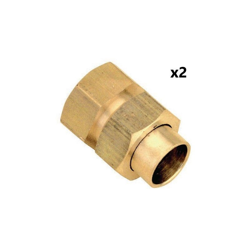 Lot De 2 Raccords En T Laiton 1/2 - AGxAGxIG DN15, Pour Plomberie, Chauffage Et Climatisation