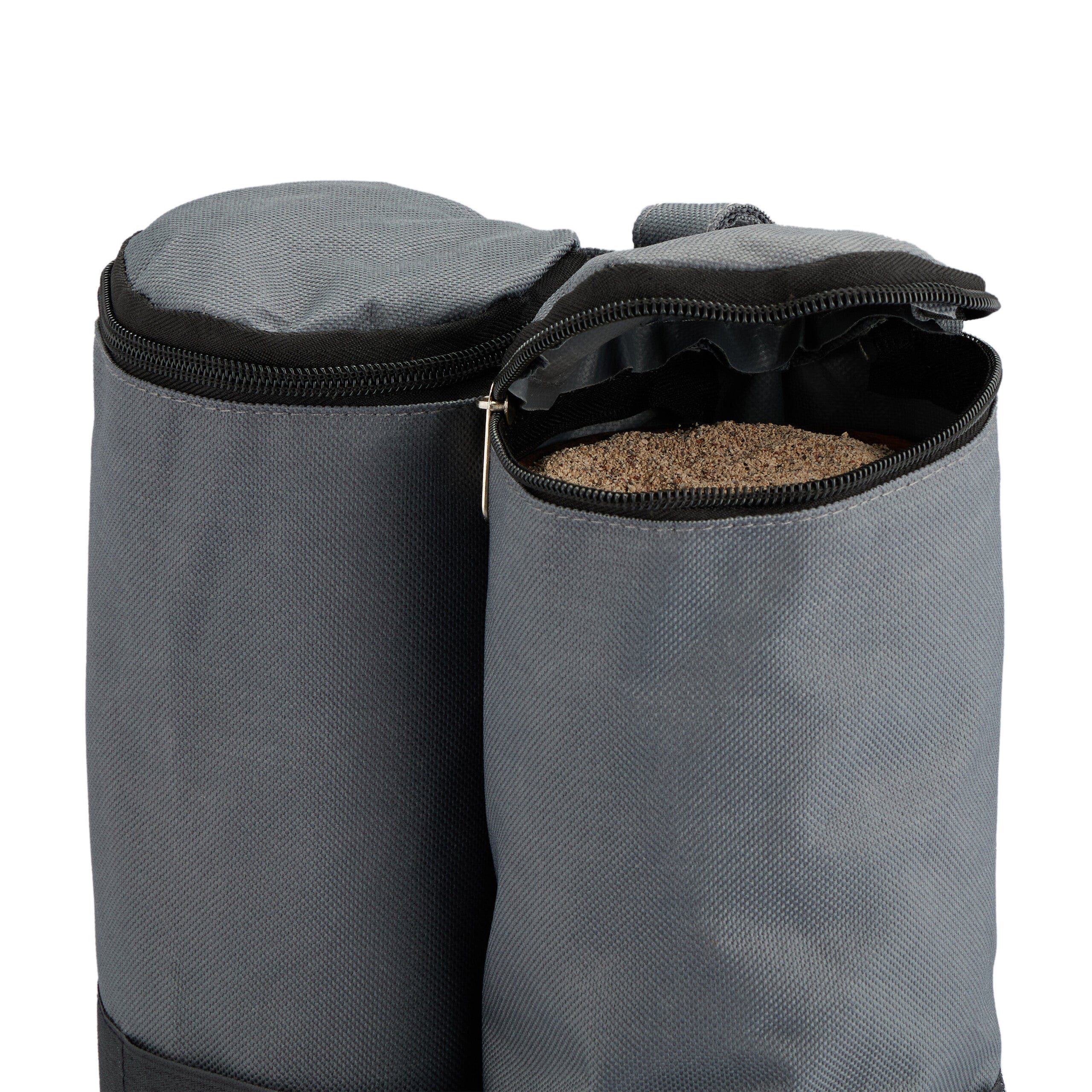 Sacs de lestage pour tonnelle, lot de 4, tissu Oxford, à remplir de sable ou de pierres, gris, Relaxdays - 6