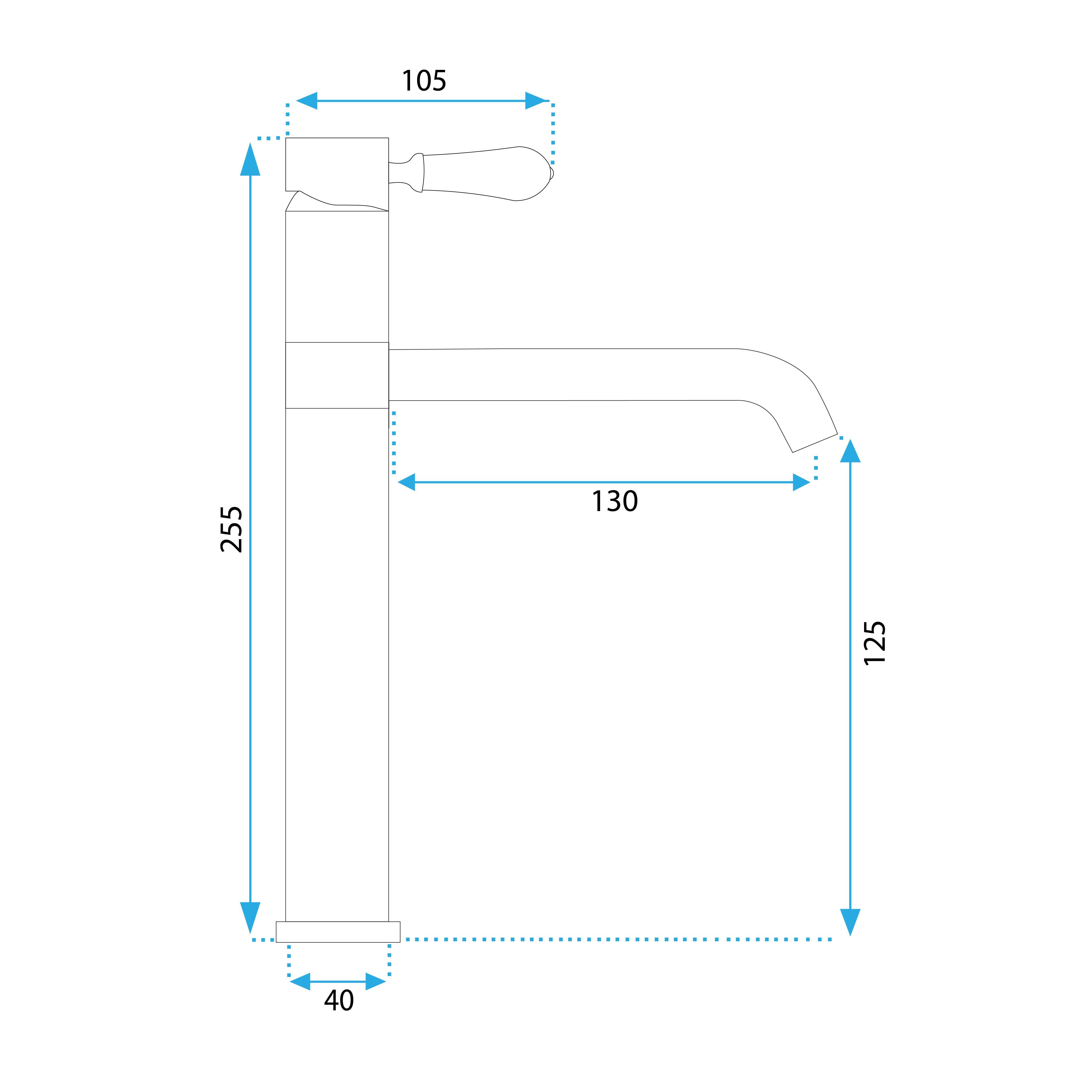 Bateria umywalkowa Rea Serra czarna niska - 9