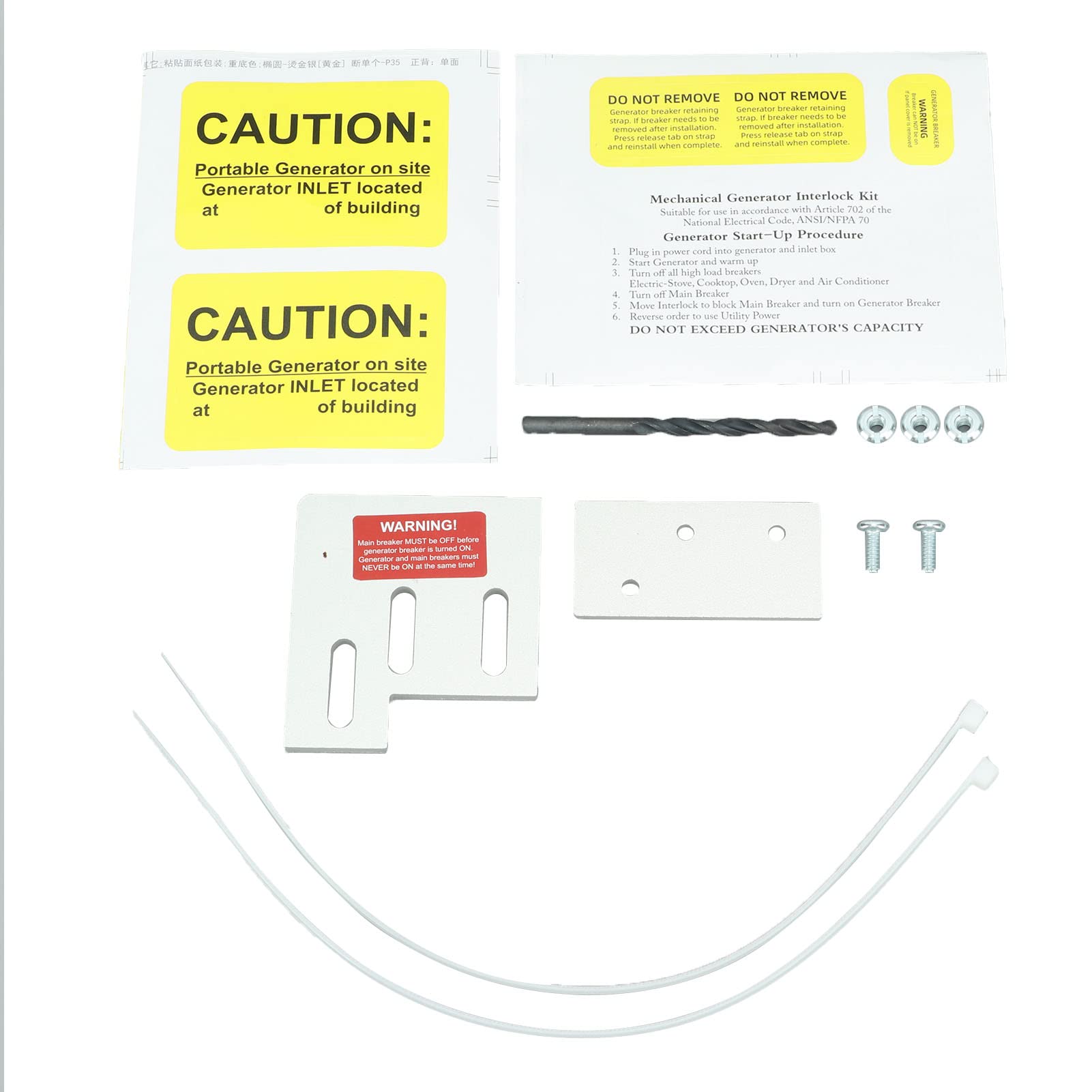 Kit De Verrouillage Générateur Pour Panneau Eaton/Cutler Hammer BR 100A – Sécurité Anti-retour