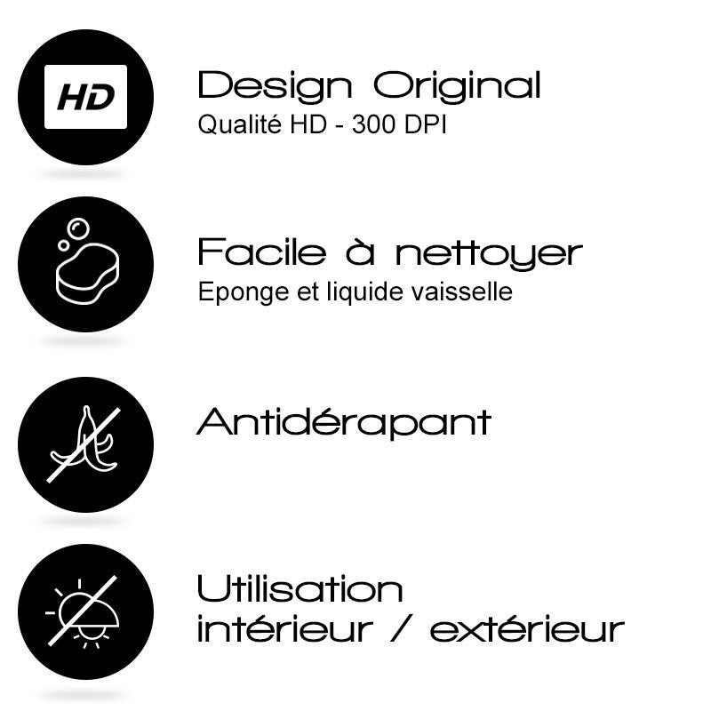Tapis antidérapant - Marsiho - vinyle - int./ext. - Multicolore - 50x200cm - 5
