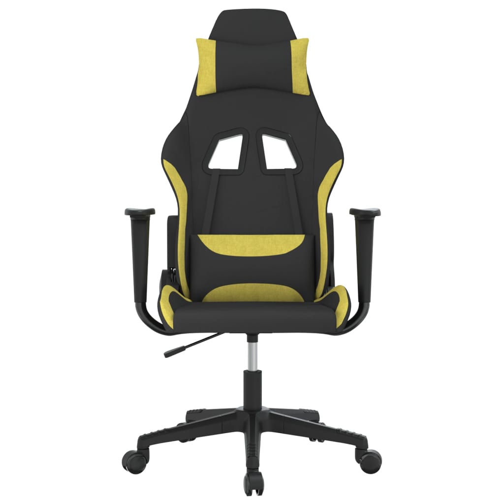 Chaise gaming - Chaise de jeu - Fauteuil Gaming - Chaise de Bureau d'ordinateur Noir et vert clair Tissu543213 - 3