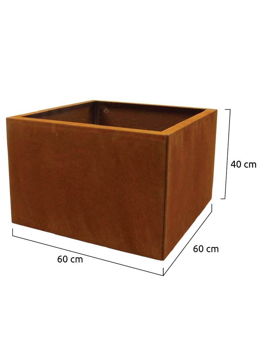 donice ogrodowe corten 60x60x40cm