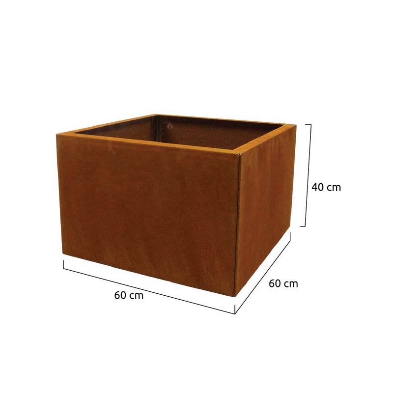 donice ogrodowe corten 60x60x40cm