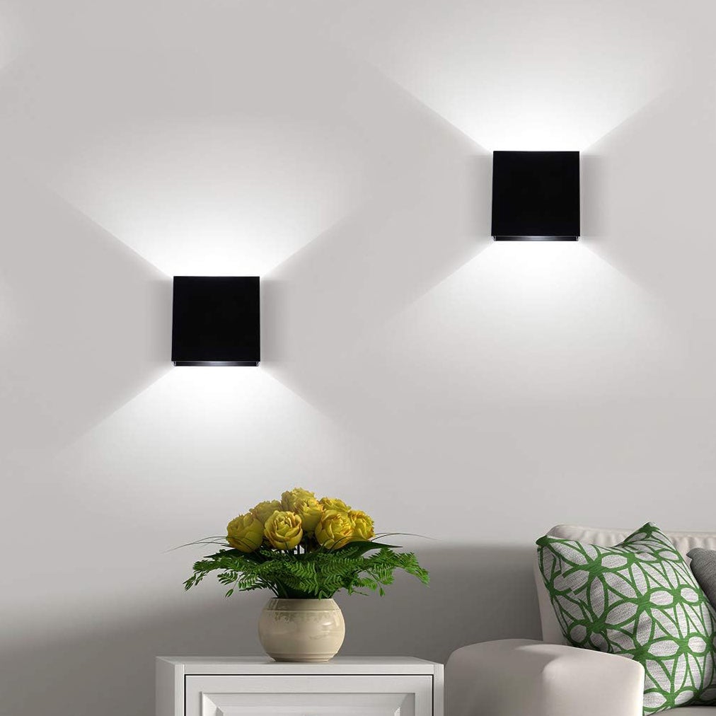 1 Uds. Aplique de pared interior, aplique de pared LED moderno de aluminio, luz de montaje en pared cableada arriba y abajo, blanco - 3