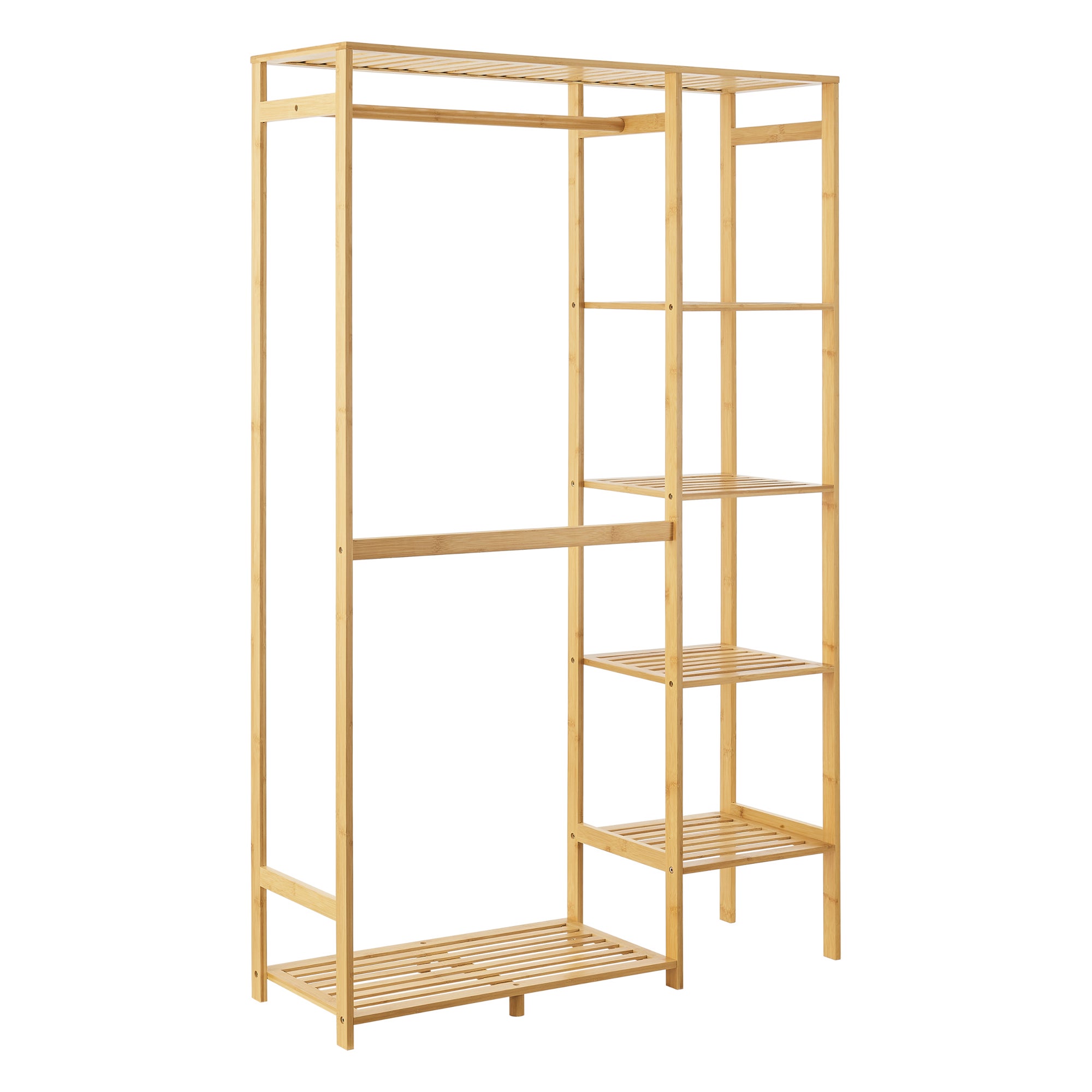 Portant à vêtements Eurajoki en bambou 145 x 90 x 30 cm [en.casa] - 6