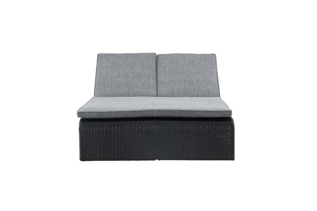 London leżak z poduszka ogrodowa czarny.