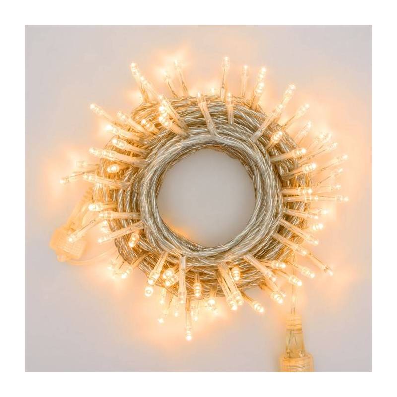 Plafond lumineux en étoile 8 guirlandes de 10m 800 led animée blanc chaud IP44 Smart Connect Lotti - 2