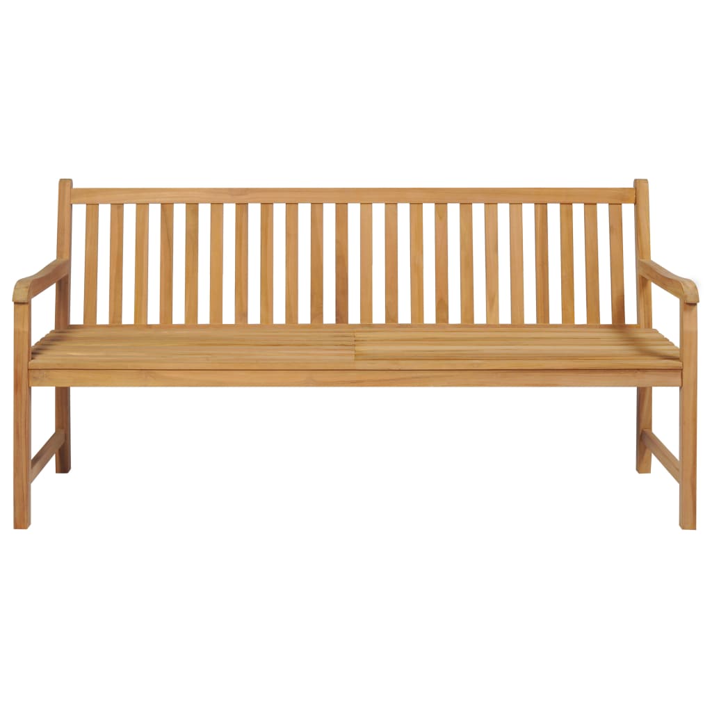 Banc de jardin avec coussin beige 175 cm Bois de teck massif vidaXL - 4