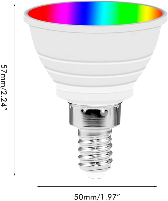 Ampoule LED RGB intelligente E14, 16 couleurs changeantes, 85-265 V, télécommande, luminosité 450 lm, avec synchronisation - 7