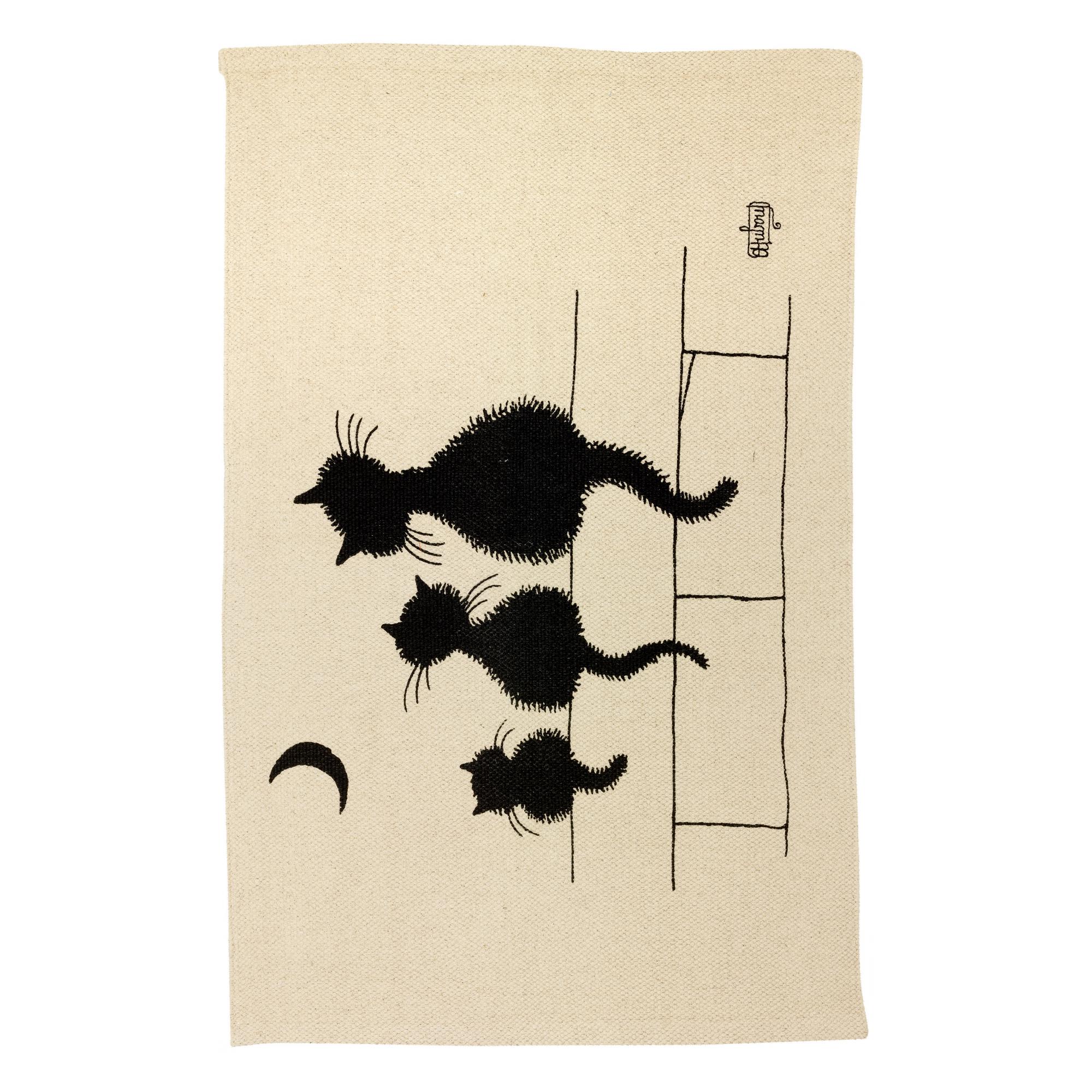 Grande strofinaccio Dubout Chats Tour Eiller Ecru 60x80 cm Winkler
