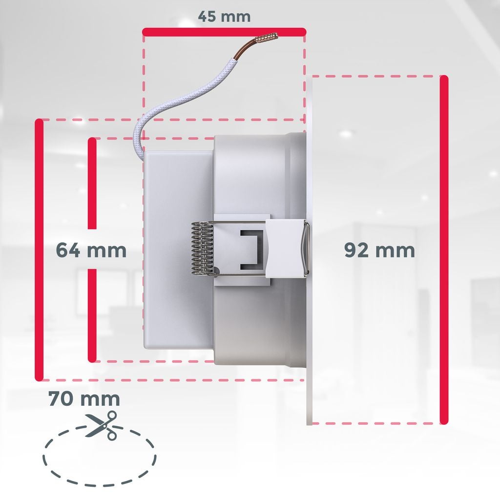 Lot de 5 spots LED encastrables - télécommande - RGBW - IP44 - Ø92 mm - Blanc chaud 3000K + couleurs - dimmables - 4,8W / 450lm chacun - B.K.Licht - 5