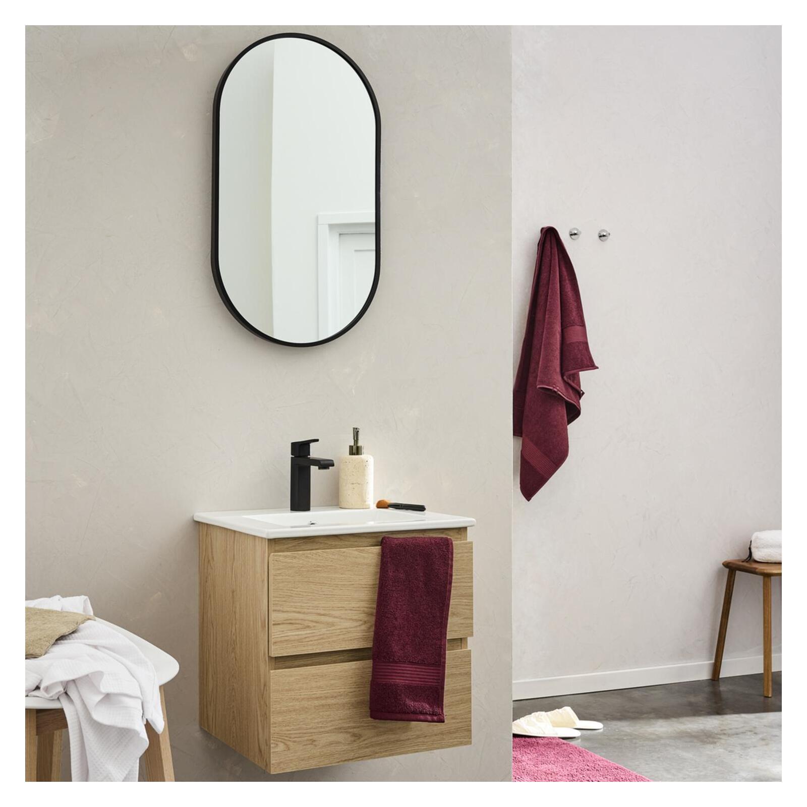 Meuble vasque SORRENTO suspendu 45cm avec plan céramique - 6