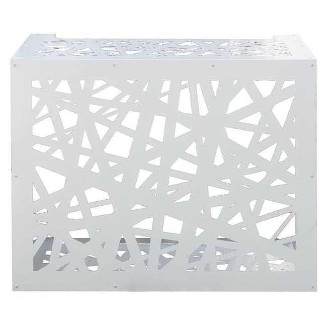 Housse de climatisation en aluminium pour support de fleurs - Grille extérieure - Pour appareils extérieurs - Écran décoratif - Protection contre les regards indiscrets - Design (Couleur : noir Housse de climatisation en aluminium pour support de fleurs - Grille extérieure - Pour appareils extérieurs - Écran décoratif - Protection contre les regards indiscrets - Design (Couleur : noir