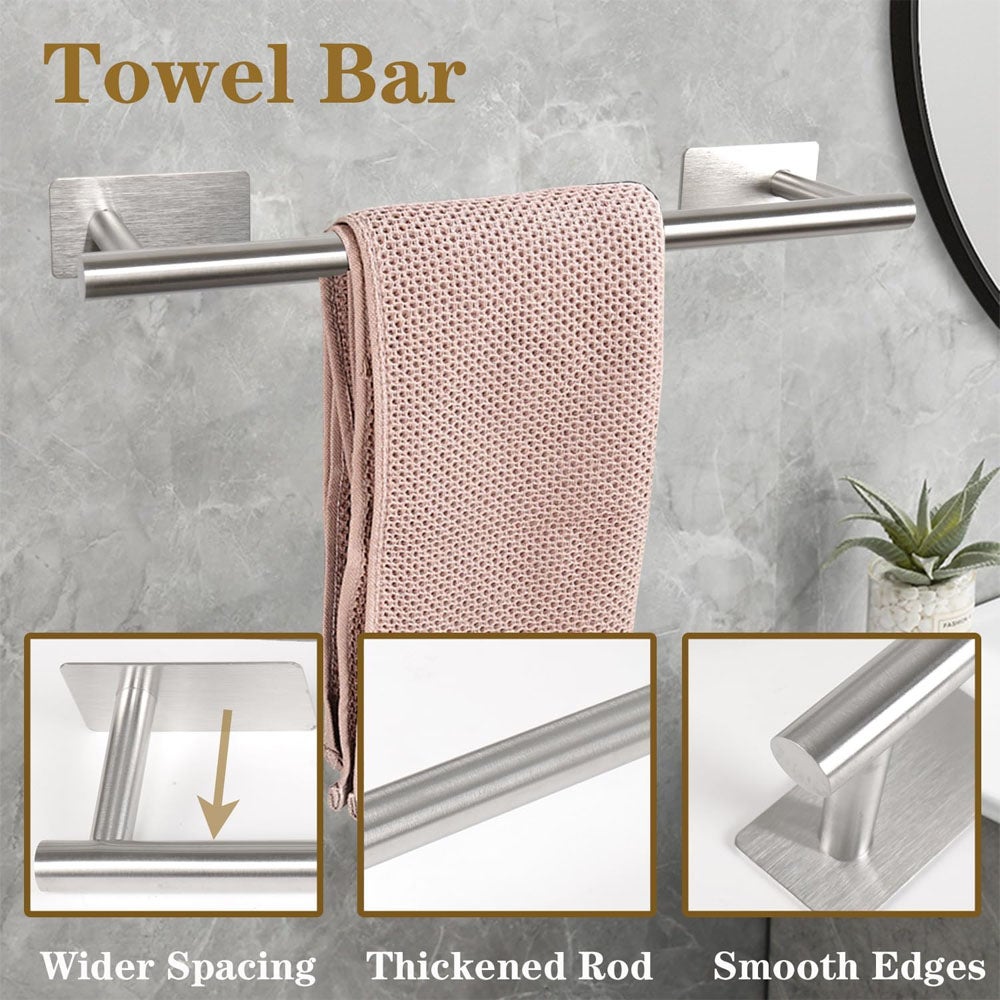 KIT COMPLETO 6 ACCESSORI BAGNO ASTA SAPONE WC GANCIO PORTA ASCIUGAMANO 03904 85352654