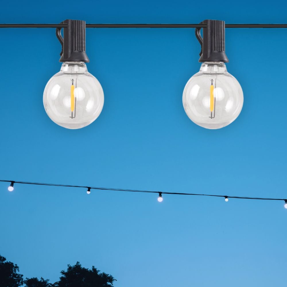 Girlanda świetlna LED ogrodowa 25 żarówek G40 Oświetlenie zewnętrzne Okrągłe Wodoodporne lampki - LEDHOFF - 2