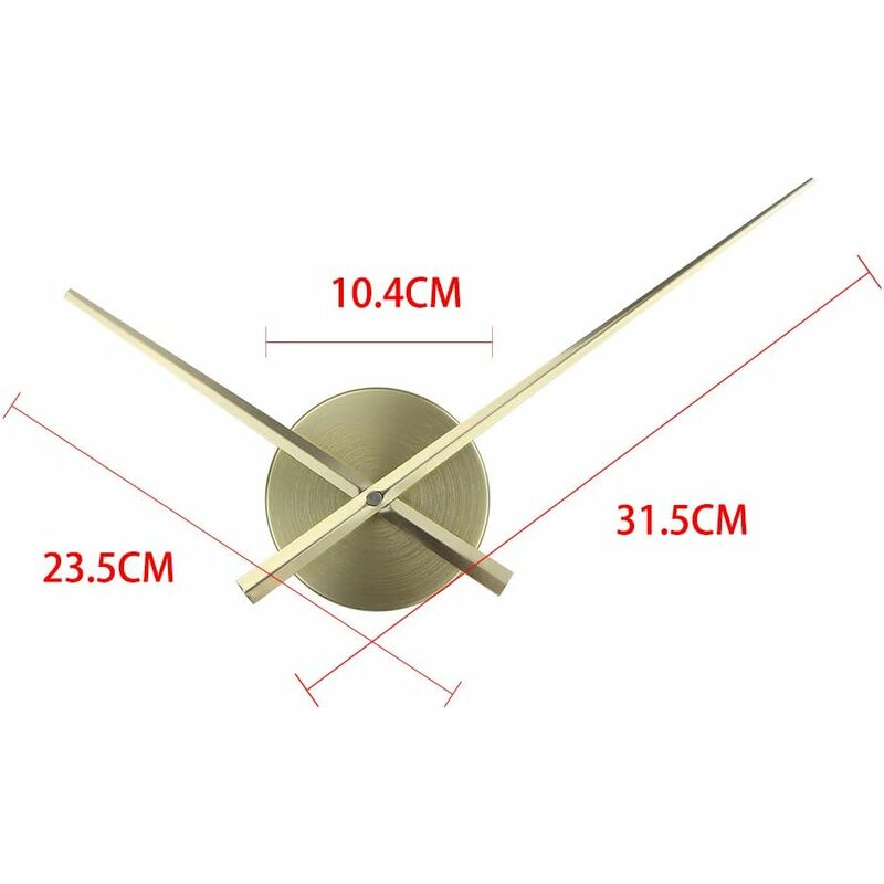 Grande Horloge Murale Sans Chiffres – Aiguilles 3D Aluminium – Diamètre Réglable 70-100 Cm – Mouvement Quartz Silencieux – Déco Moderne - 7