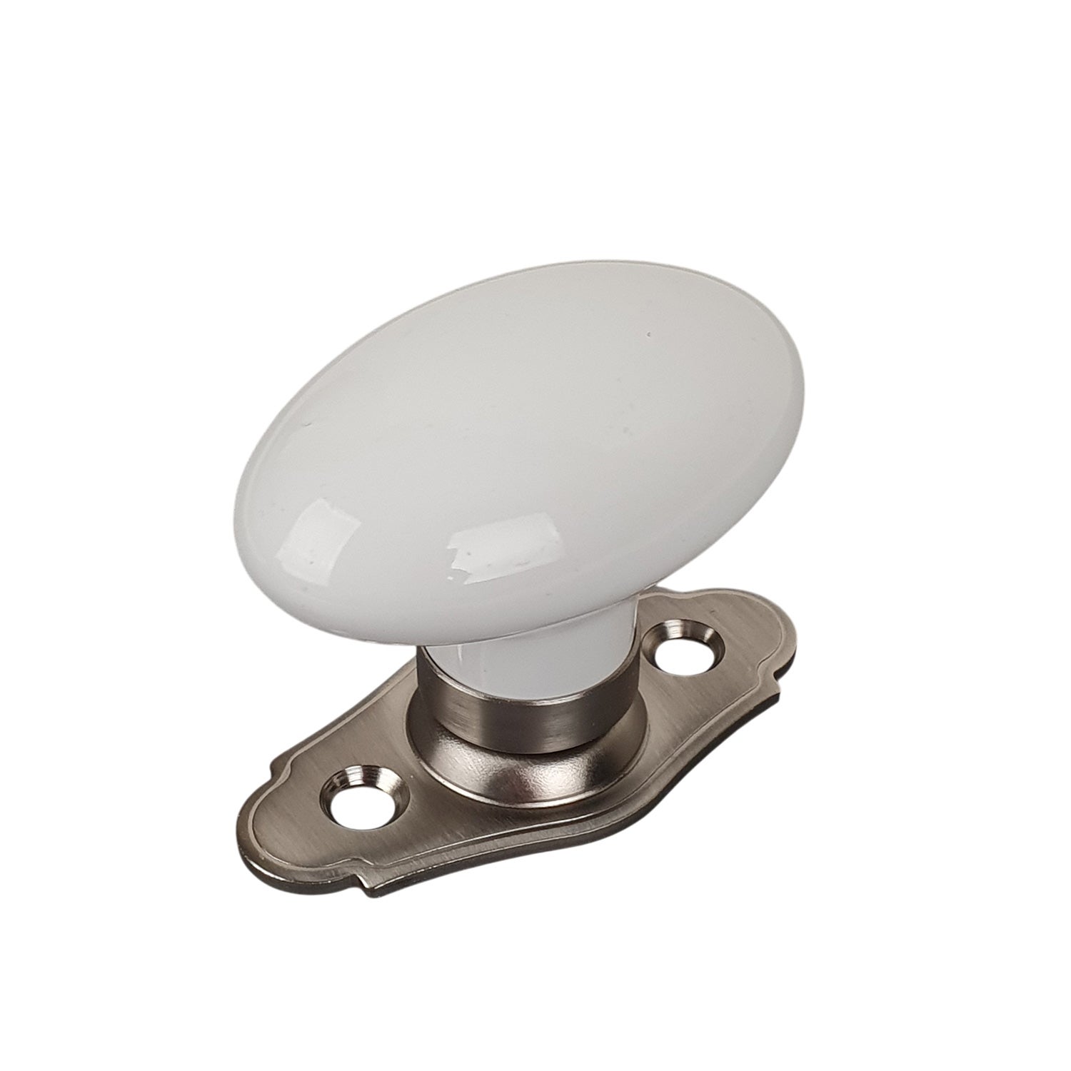Poignée de fenêtre crémone OLIVE, Porcelaine et Nickel mat, Cottage Chic - 2