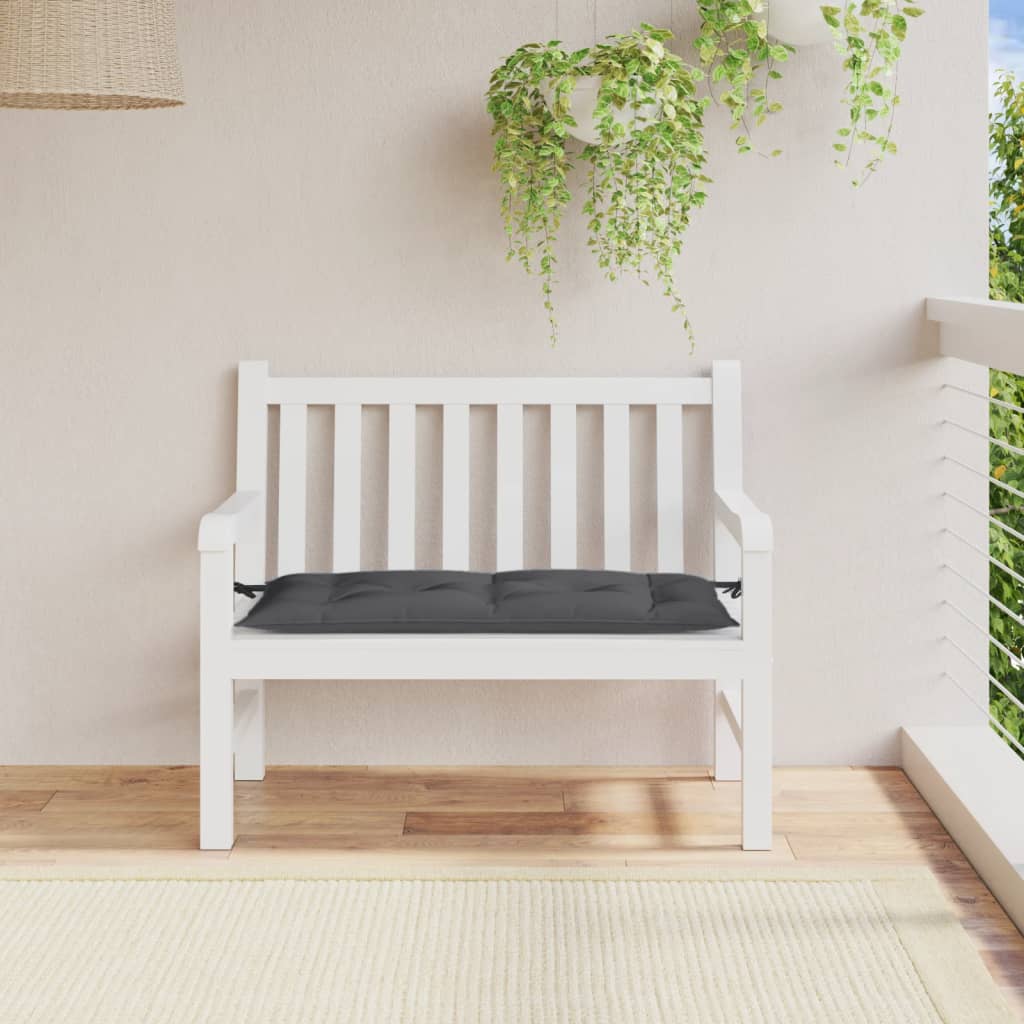 Maison Exclusive - Cojín para banco jardín tela gris antracita melange 100x50x7 cm - 3