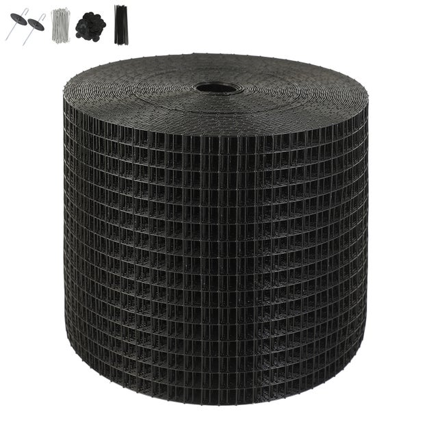 Kit de protection solaire pour oiseaux,SucceBuy 6 x 100 pieds,100 attaches,PVC antirouille,rouleau de treillis métallique 1/2 pouce