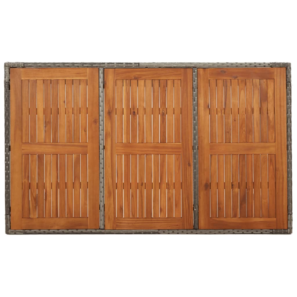 Maison Exclusive - Tavolo da Giardino Piano in Legno Grigio 150x90x75cm Polyrattan - 5